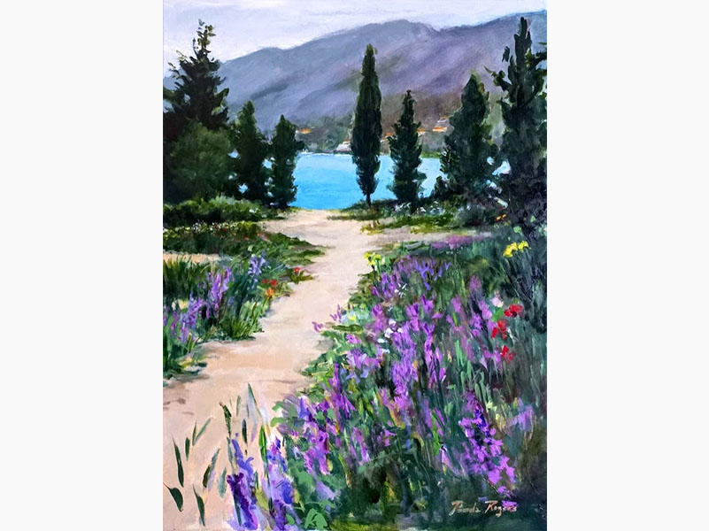 Spring Walk, Poros 2024- Pamela Jane Rogers - Visual Artist & Author